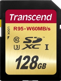 Carte Transcend - 128 GB - R95 - W60