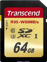 Carte Transcend - 64 GB - R95 - W60