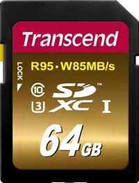 Carte Transcend - 64 GB - R95 - W85