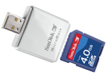 SDHC 4 GB Sandisk + lecteur USB