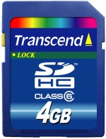 Transcend SDHC 4 GB  "Class 6"